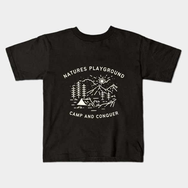 Camp and Conquer Kids T-Shirt by Xen Society